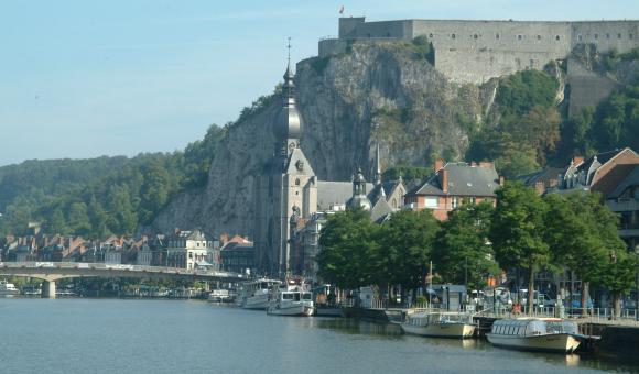 Dinant: The Meuse river, the Collegiate and the Citadel - (c) WBT JL Flemal