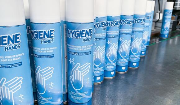 The Riem company worked on a hydroalcoholic solution in aerosol format