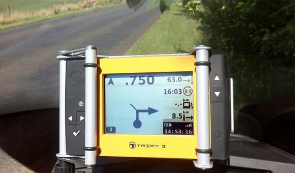 The GPS  motorcycle Tripy proposes the best routes off the beaten track.