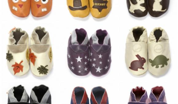Soft leather slippers with an original design for your little ones - Didoodam