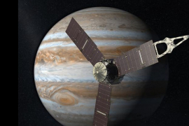 The U.S. Juno spacecraft reached its destination, Jupiter, after a very long, 3 billion-km, 5-year journey through space and time.